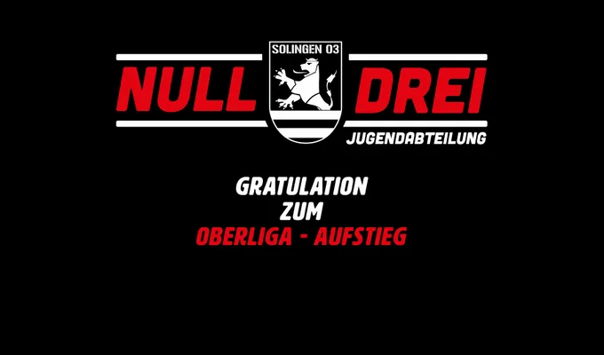 Der Jugendvorstand gratuliert zum Oberliga - Aufstieg