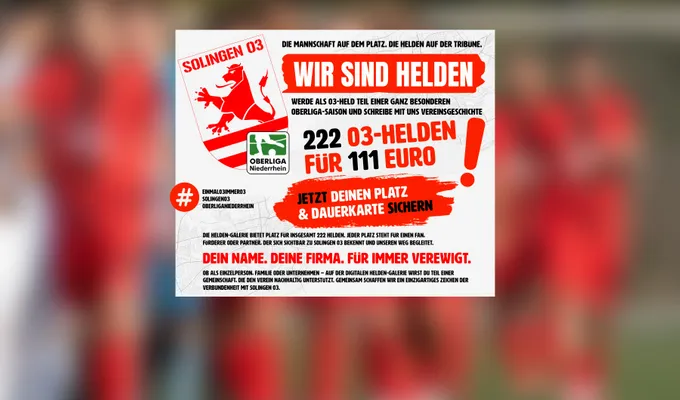 DAUERKARTEN-AKTION STARTET MITTWOCH