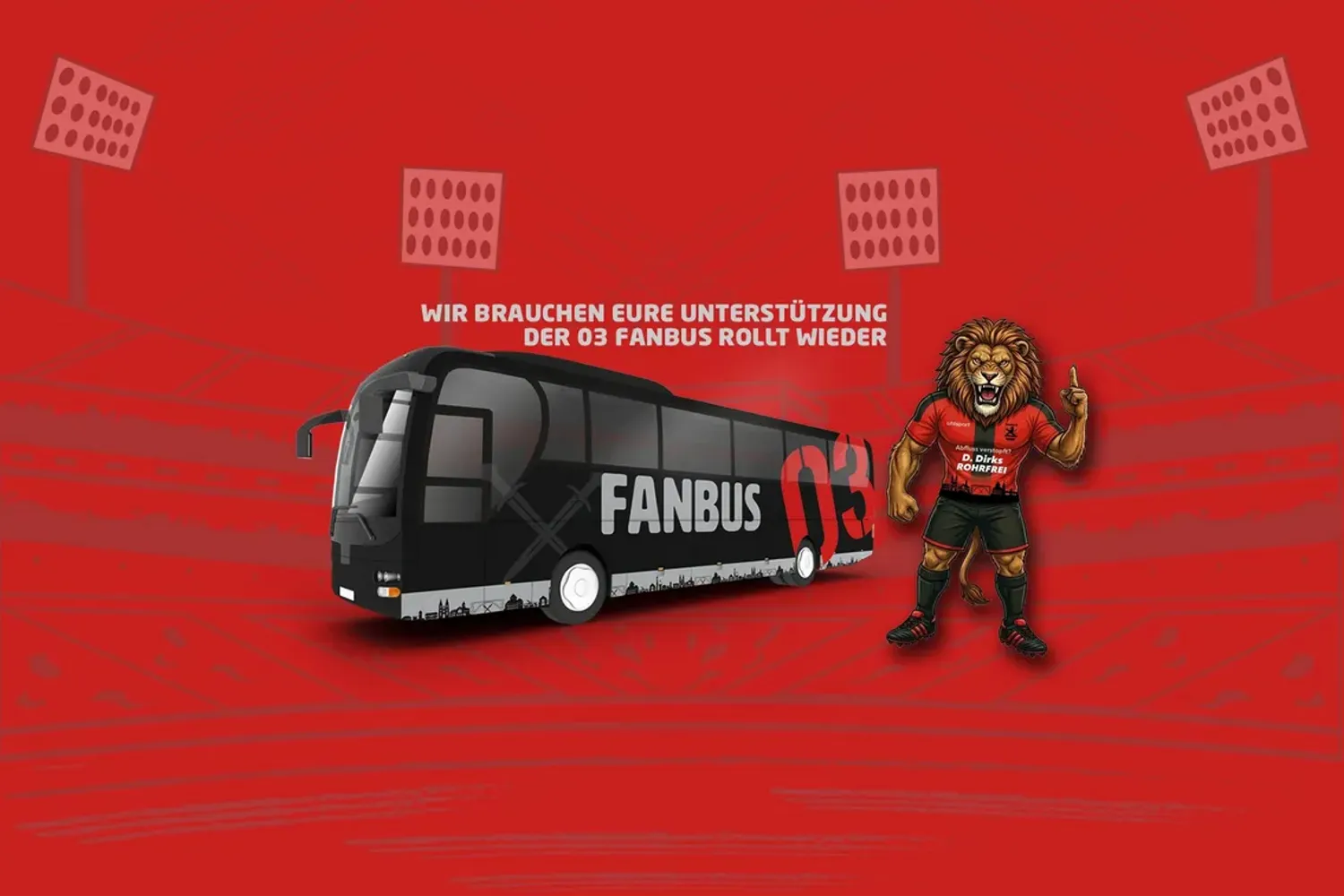 DER FANBUS ROLLT ZUM GROTENBURG STADION