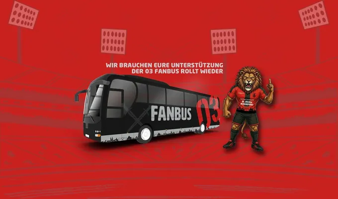 DER FANBUS ROLLT ZUM GROTENBURG STADION