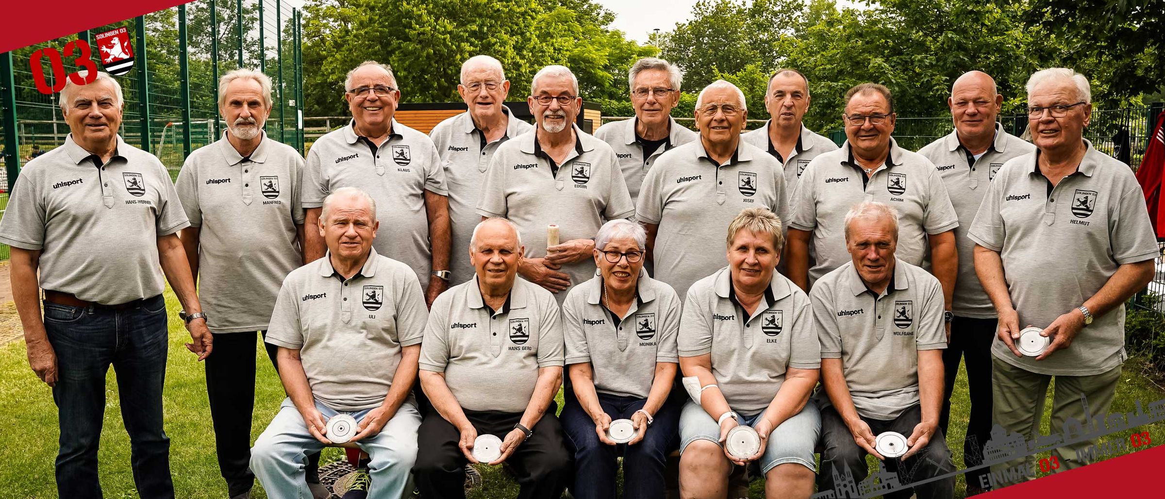 Stehend v.l.n.r.: Hans-Werner Schmitz (Abteilungsleiter), Manfred Kaminsky, Klaus Eickholz, Jürgen Posberg, Edgar Ann, Wilfried Coerrens, Josef Trutzl, Frank Prinz, Achim Czichos, Stefan Imbusch, Helmut Ohliger
sitzend v. l.n.r.: Uli Strickhausen, Hans Gerd Baum, Monika Posberg, Elke Prinz, Wolfgang Mehlhorn